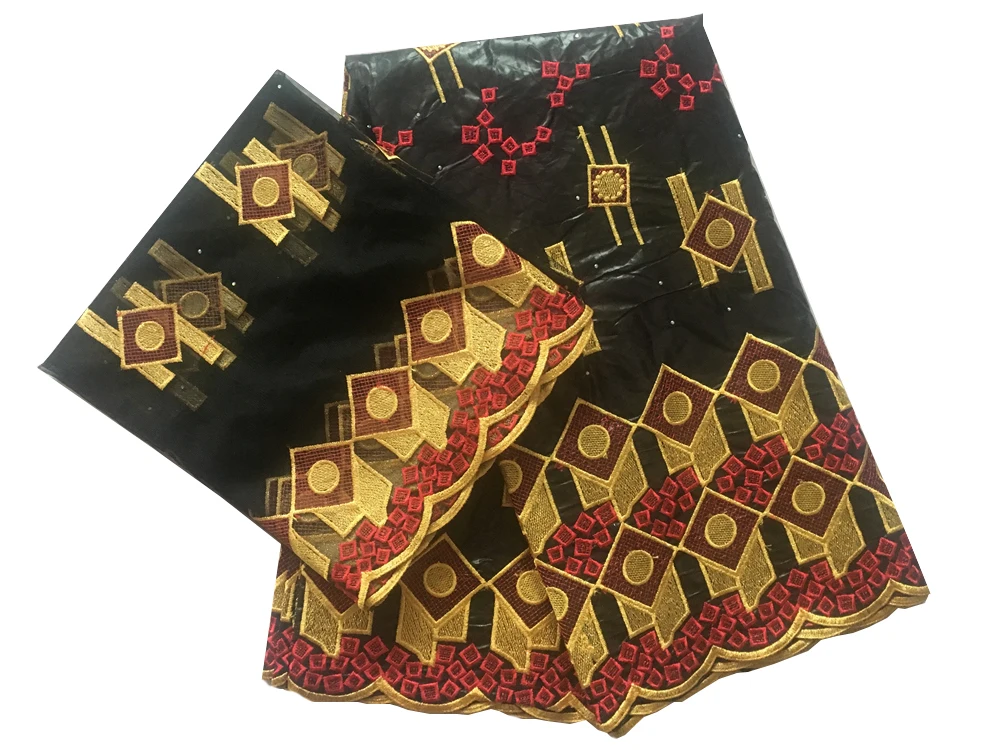 Четырехцветные богатые ткани Bazin для нигерийских свадеб швейцарская вуаль