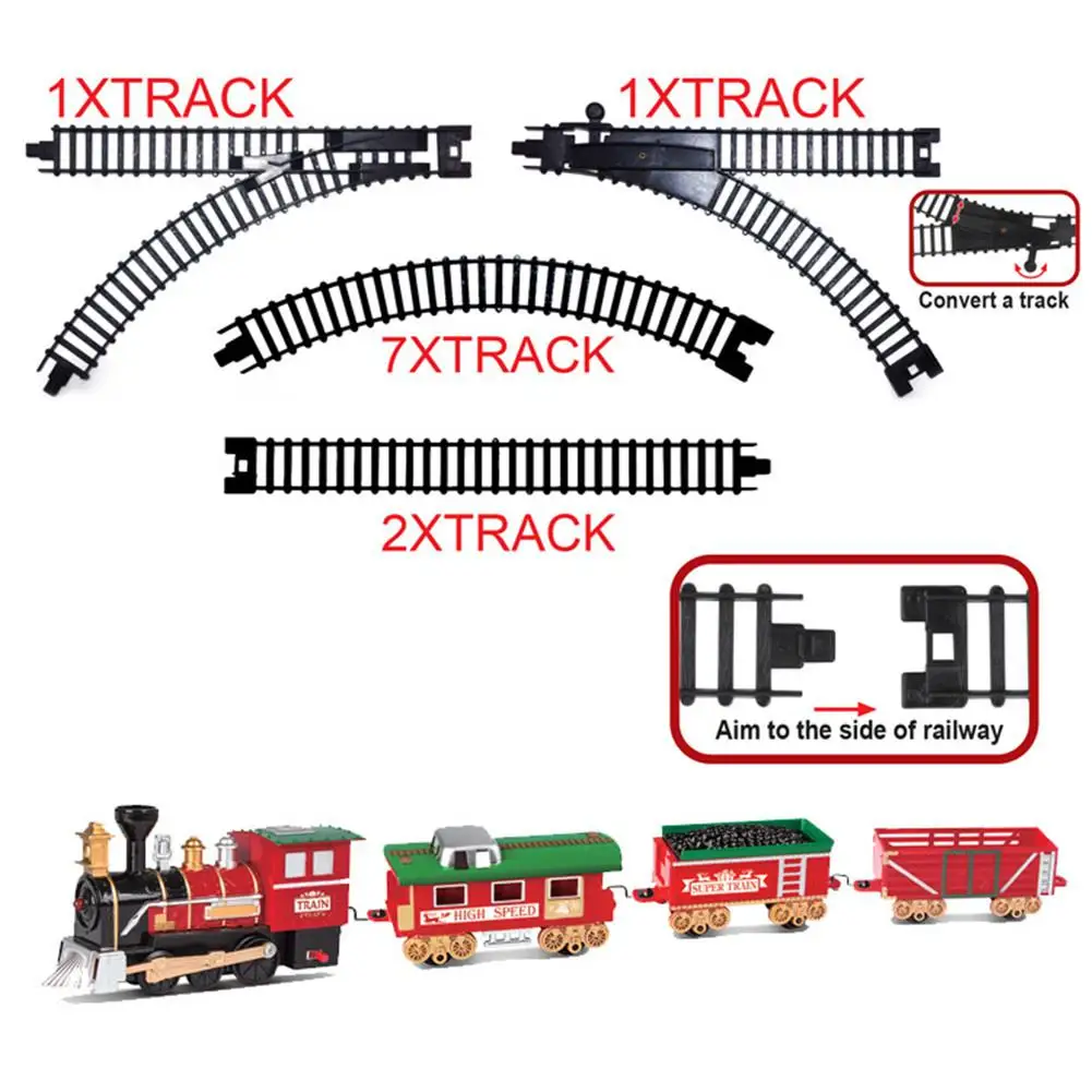1 комплект Рождество электрический трек поезд классический рельс автомобильное
