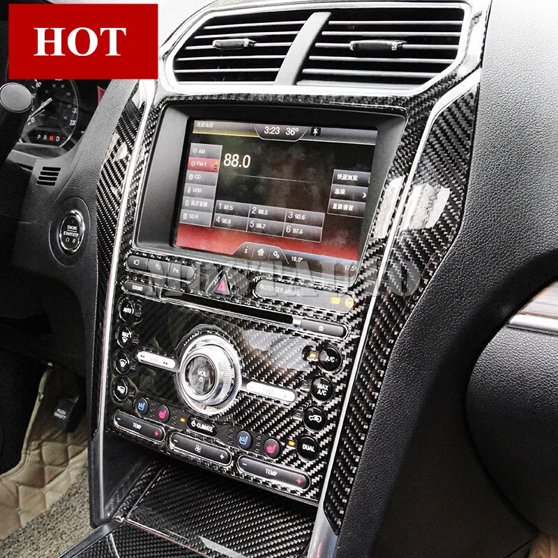 Центральная консоль из углеродного волокна для Ford Explorer молдинговая накладка 2016