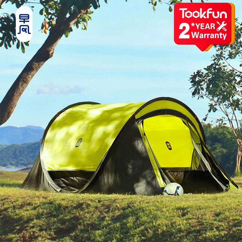 

Xiaomi outdoor camping tent integrated speed open 3-4 people beach tourism fishing ultra light automatic pop-up tent