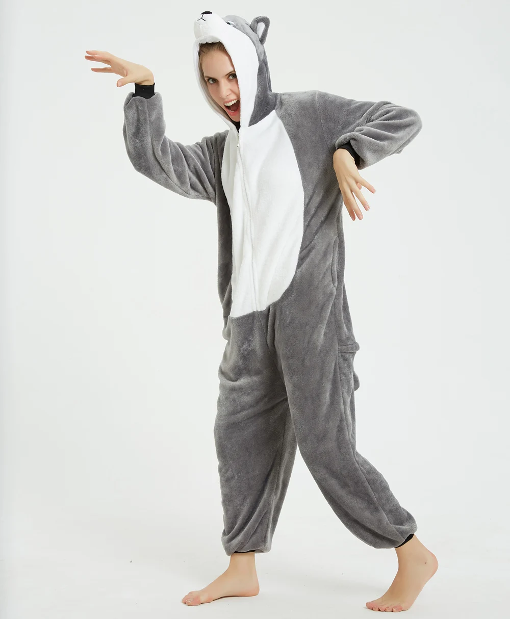 Women Men Halloween Costume Anime Cosplay Cartoon adults Animal Unicorn Stitch Deer Onesies Jumpsuit Kids Warm Hooded Pajamas |