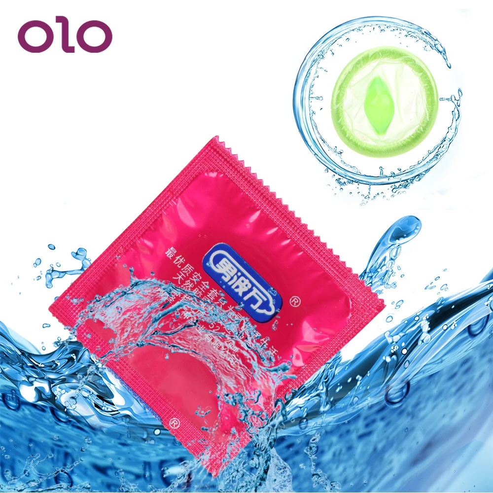 Латексные презервативы OLO 8 шт./кор. с подсветкой в ночное время рукавом для пениса