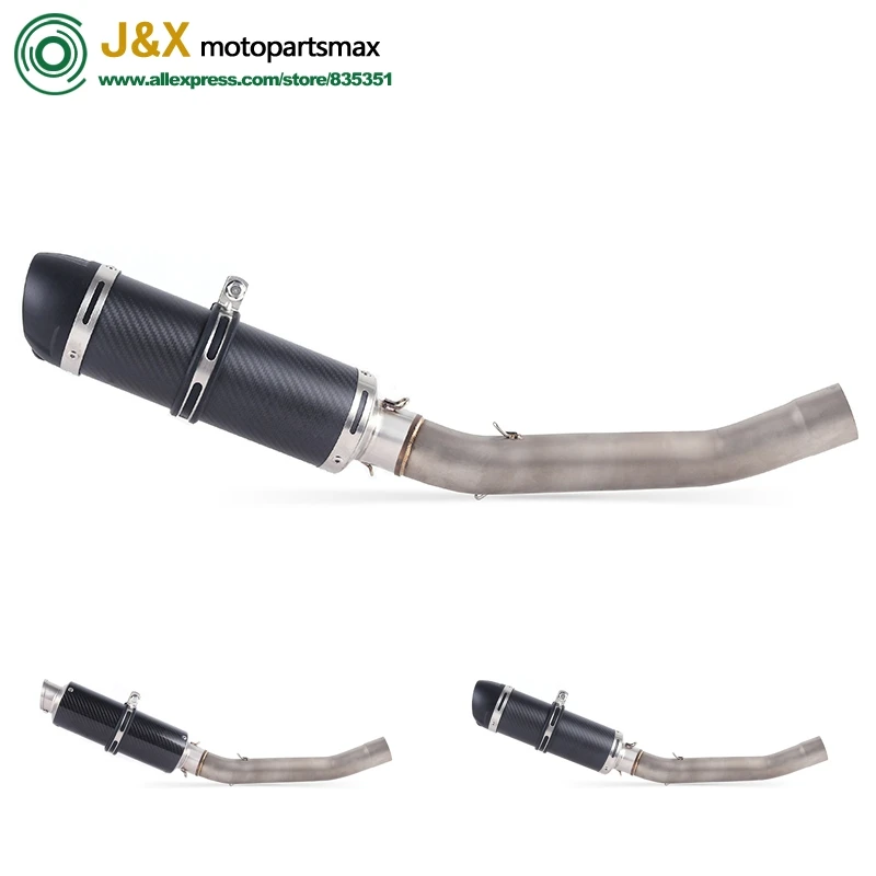 

Full System Slip On For kawasaki Z750 Z 750 Motorcycle Exhaust Muffler Escape Middle Link Mid Pipe