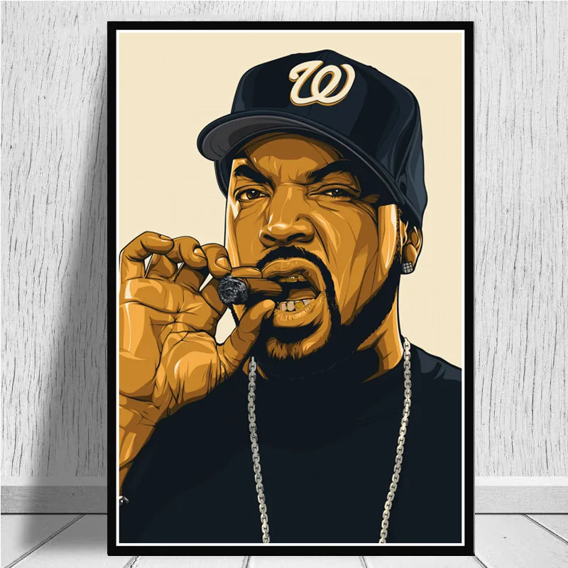 Плакаты принты NWA хип хоп музыка певица звезда рэп куб льда Eazy E Холст Картина