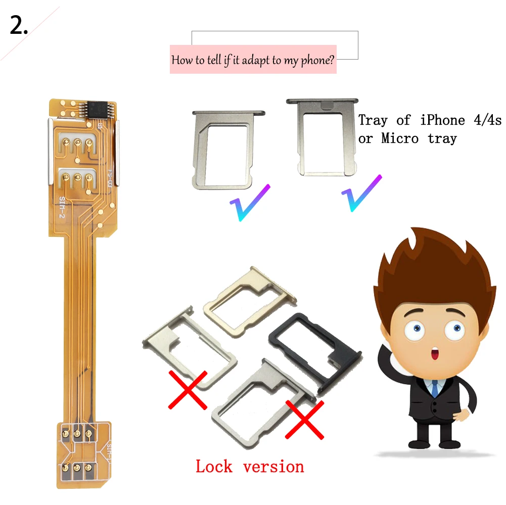 Полезная вещь на 2 портный Dual Sim адаптер карты слот для iPhone 4 4s микро сим карты|sim card