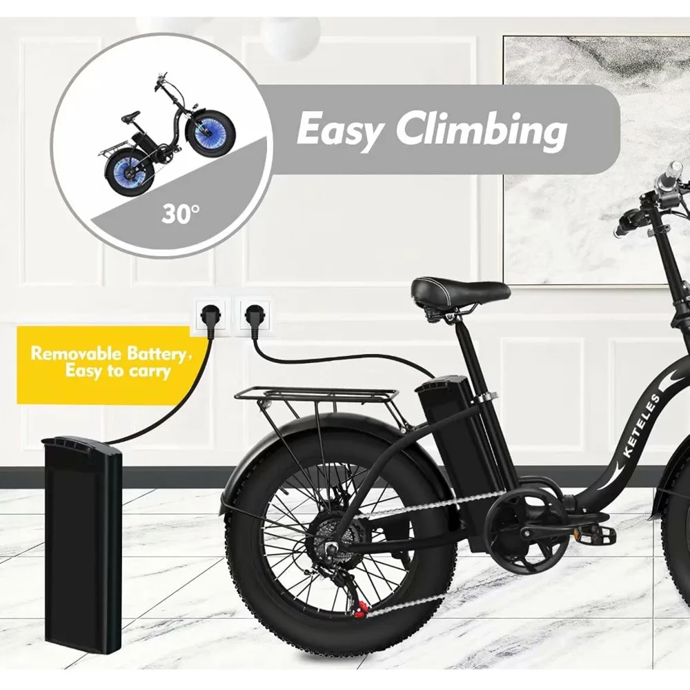 Модный складной Легковесный электрический велосипед с широкими шинами по