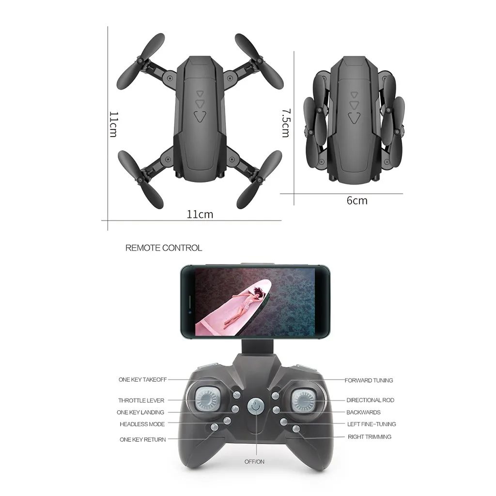 Рыболовный Дрон iqos H16 2,4G 4K HD камера Wi-Fi FPV высота удержания Складной Микро Карманный Дрон с селфи pgytech посадочная площадка