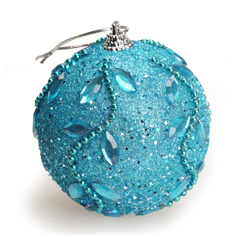 Рождественские блестящие шарики Стразы 8 см украшение для дома Рождественская