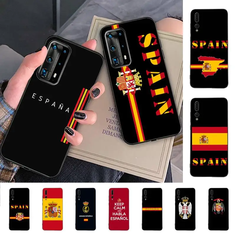 

YNDFCNB Spain Coat of Arms Flag Phone Case for Huawei P 8 9 10 20 30 40 lite pro Psamrt Cover