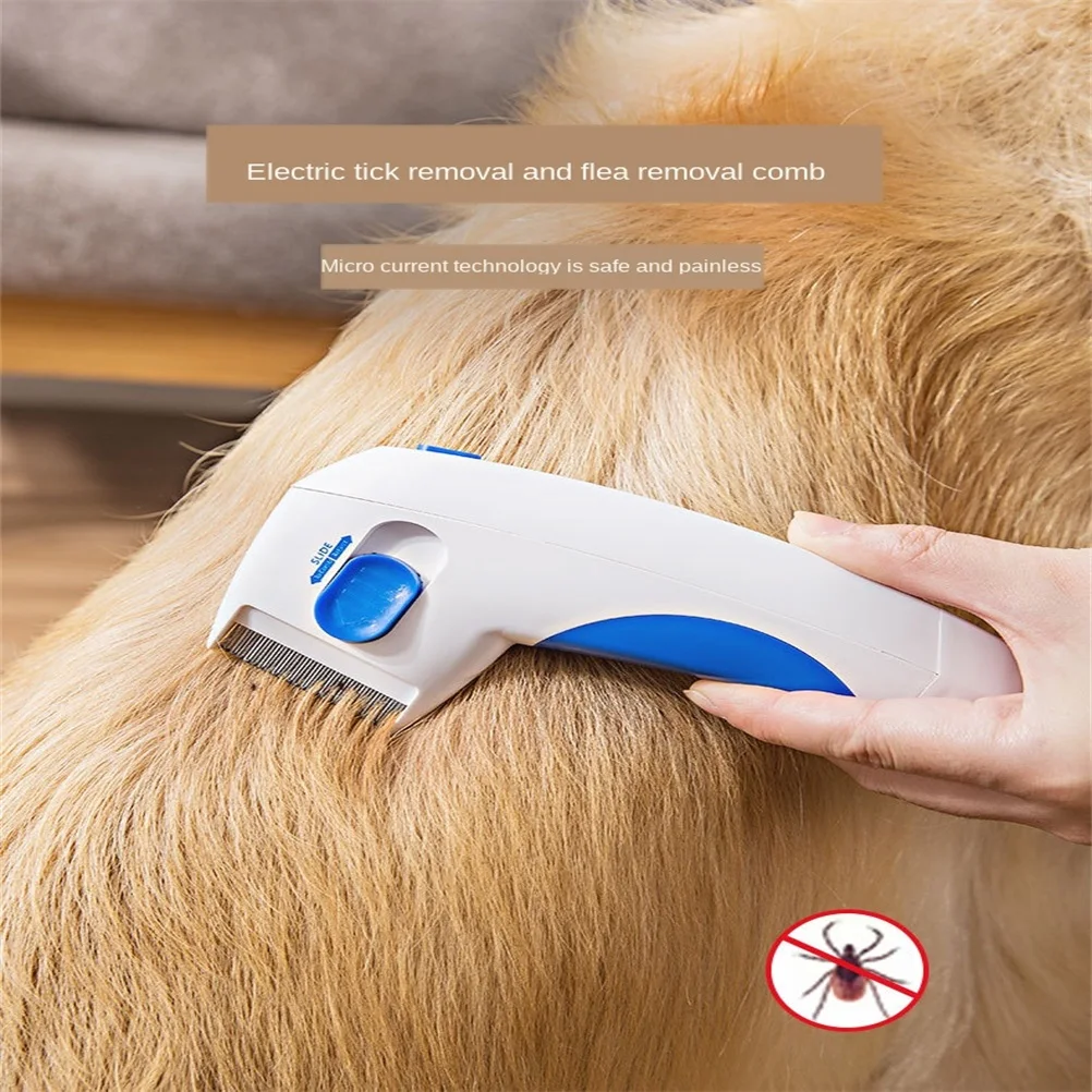 Расческа для чистки питомцев от блох электрическая щетка собак инструмент