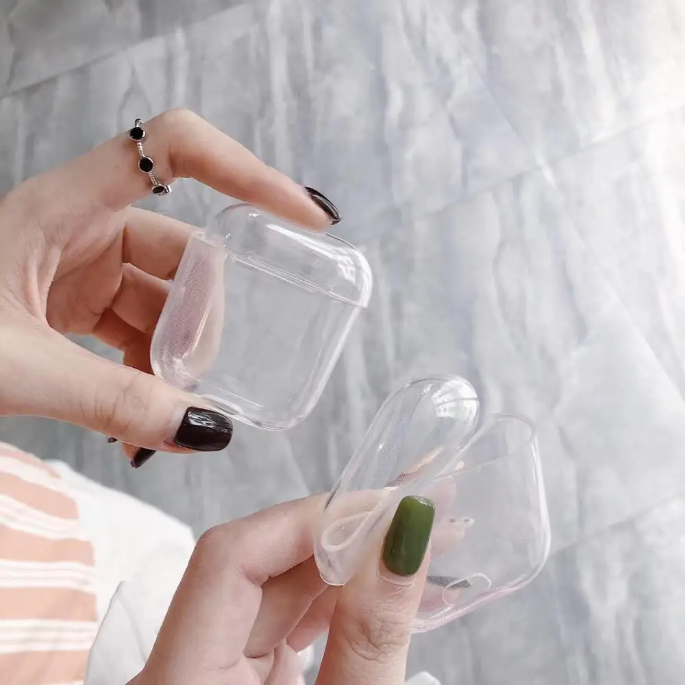 Airpods pro Чехол Мягкий чехол для переноски 1 2 прозрачный из материала TPU