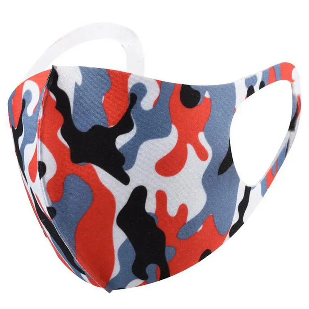 

10/50pcs Washable Reusable Anti Dust Cold Face Mask Camouflage Sponge Masks Breathable Humanized Design Adult Fashion Mouth Mask