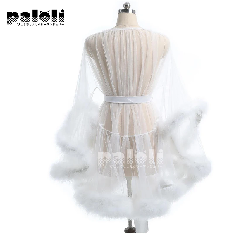 Paloli Women Lace Lingerie Transparent Sleeping Dress Porno Erotic Costume Nightgown Sexy Cute Princess Sleepwear Party Dress