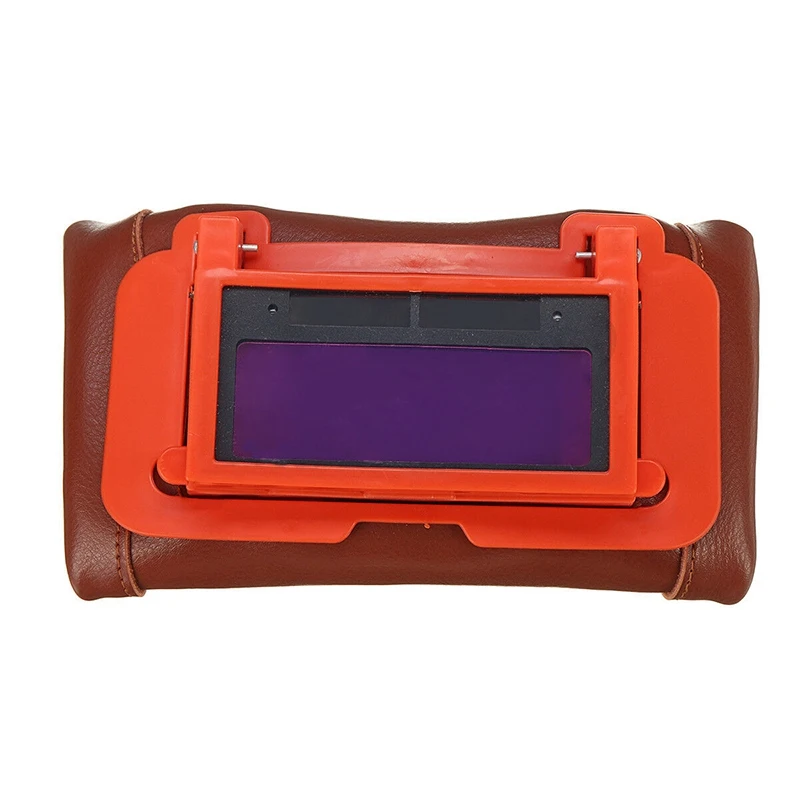 Кожаный сварочный шлем с автоматическим затемнением на солнечной батарее маска