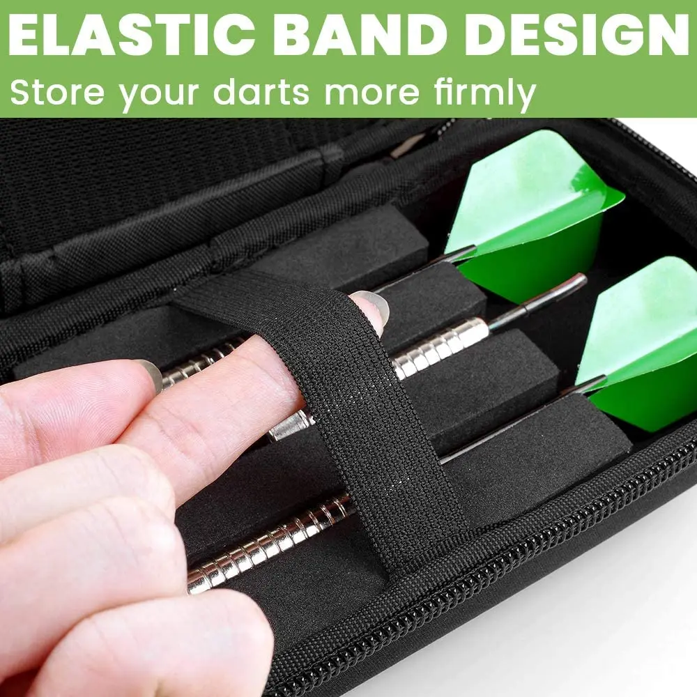 

Dart Case Holder Bag for 6 pcs Steel and Soft Tip Darts Set, Storage Organizer Holds 6 Darts and Tips, Shafts and Flights Access
