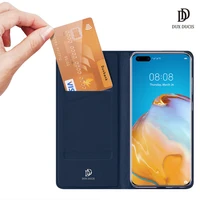 for huawei p40 dux ducis skin pro series leather wallet flip case full protection steady stand magnetic closure putpu