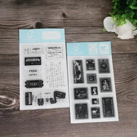 1116cmticket square stamp clear silicone stamps for diy scrapbookingcard makingkids crafts fun decoration supplies