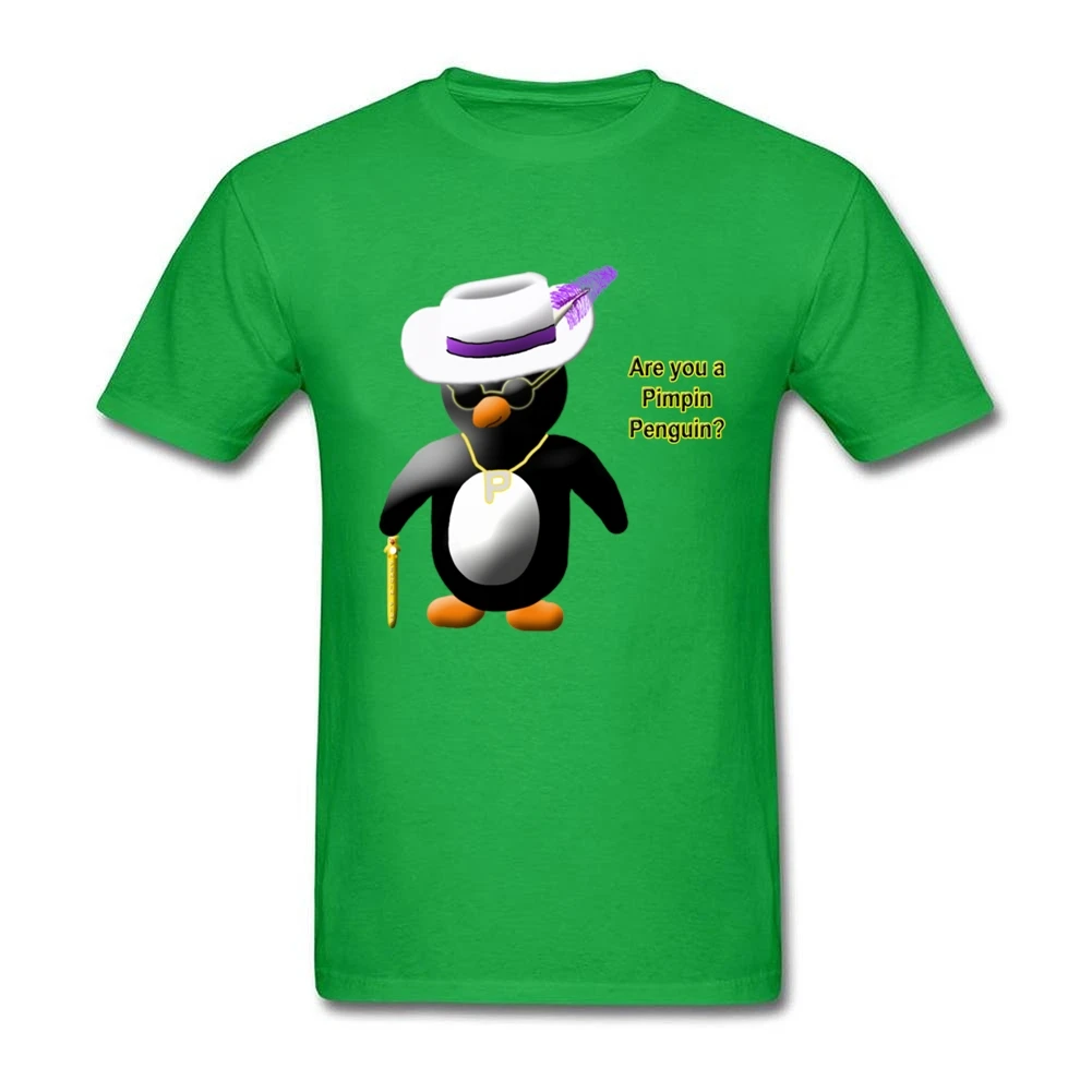 2020 лучшее качество Pimpin Пингвин крутые футболки Для мужчин с круглым воротником