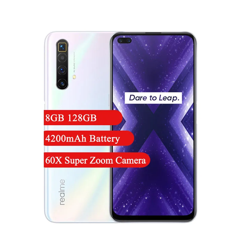 

Телефон NFC Realme X3, 8 ГБ ОЗУ, 128 Гб ПЗУ, экран 6,6 дюйма, Snapdragon 855 + 64 Мп, Quad Rear 60X Super Zoom, 4200 мАч, мобильный телефон