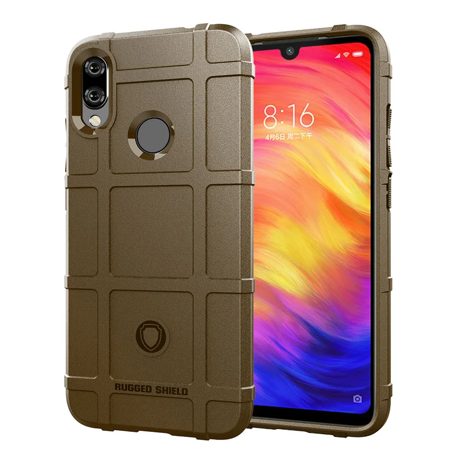 Чехол для Redmi Note 7 Pro на открытом воздухе высокотехнологичная подушка безопасности защитный чехол противоударное покрытие для Redmi Note 7 6 Pro для Redmi 7 6 7A 6A чехол - Цвет: Brown