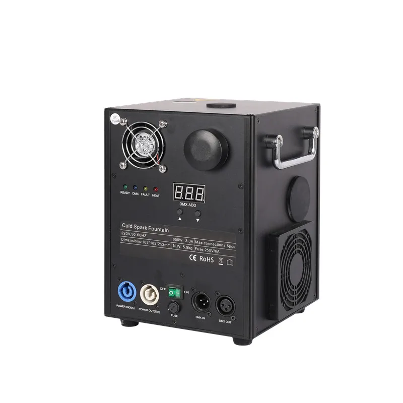 650 Вт Улучшенный маленький размер 2 шт холодные искрящие машины сценическое