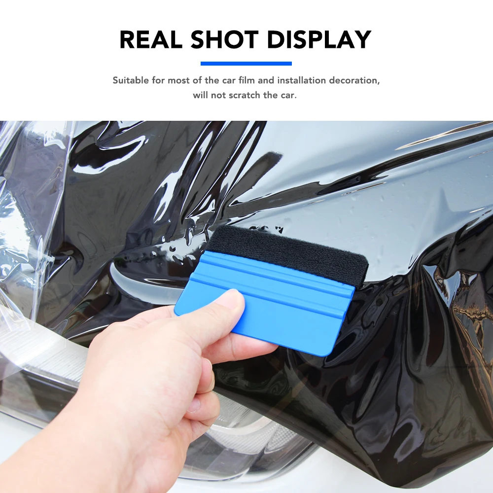 Разноцветная виниловая пленка из окна автомобиля скребок льда чистящие салфетки