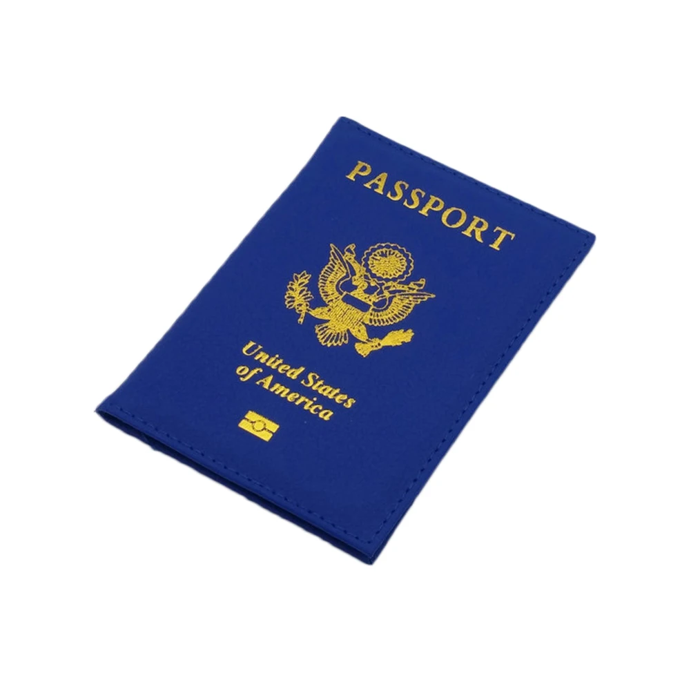 dark blue Американский держатель для паспорта, американские обложки для паспорта, для девушек, для путешествий, из искусственной кожи, индивидуальный, для женщин, розовый, портативный, для кредитных карт, новинка - Цвет: dark blue