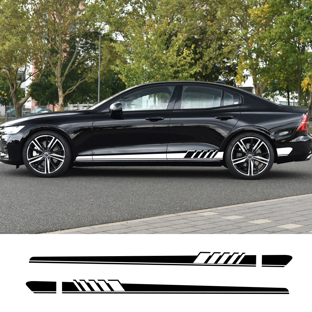 2 шт. для Volvo S60 XC90 V40 V50 V60 S90 V90 XC60 XC40 AWD T6 автомобильные боковые дверные наклейки