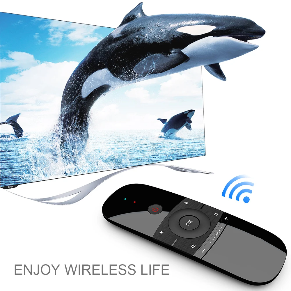 MRSVI W1 Fly Air Mouse 2 4 ГГц беспроводная клавиатура с дистанционным управлением для