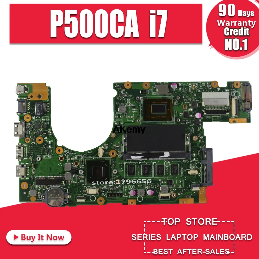 

P500CA MB_2G RAM / I7-3537 CPU / U3 / AS Motherboard For P500CA P500C Mainboard REV 2.0 100% Tested Free Shipping