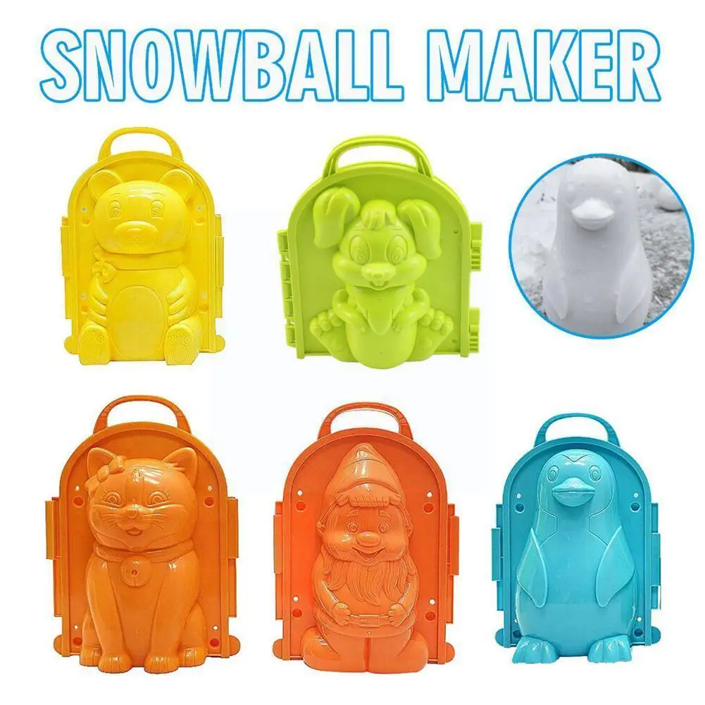 

Penguin Shape Winter Plastic Snowball Maker Clip Kids Outdoor Ball Mold Toys For Children Kids Outdoor Playing Tool M8U4