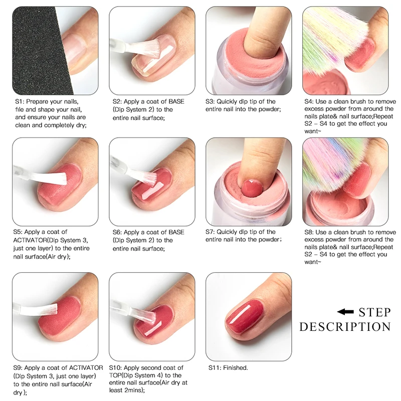 

Nail Dipping Power Set Natural Dry Dipping Nails Powder Shining Glitter Pigment Dust For Nails Manicure Nail Art Decorations