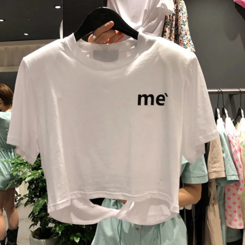 Нишевый дизайн футболка с коротким рукавом для женщин Модный новый летний