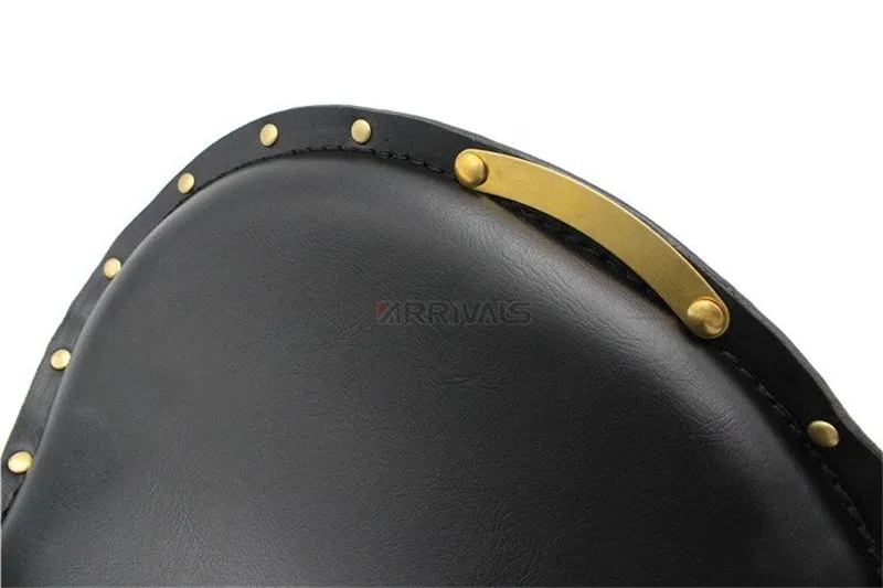 Мотоциклетное универсальное черное/коричневое сиденье для водителя с пружинами