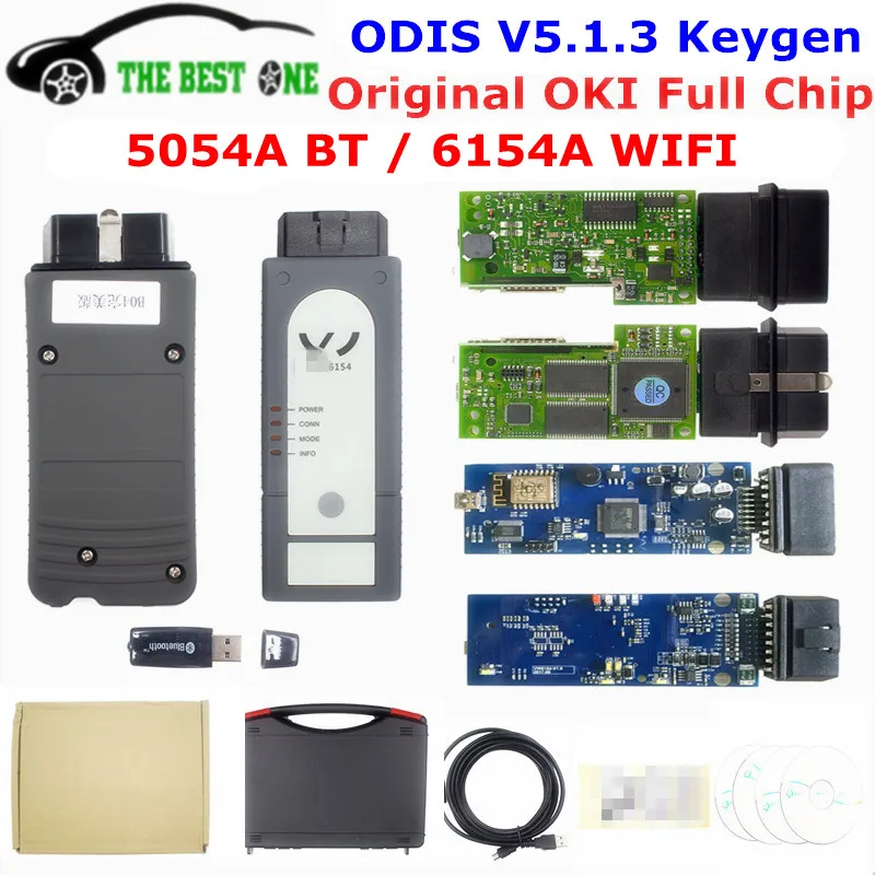 Оригинальная печатная плата 5054A ODIS V5.1.3 с Keygen OKI полные чипы 6154 5054 AMB2300 BT/USB/wifi 6154A для VAG серии сканер