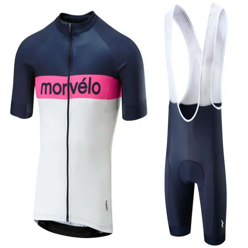 Morvelo дышащая летняя велосипедная майка с нагрудником и шортами, набор велосипедной спортивной одежды, одежда, рубашка, быстросохнущая гелевая Подушка 19d - Цвет: Bib Shorts suit