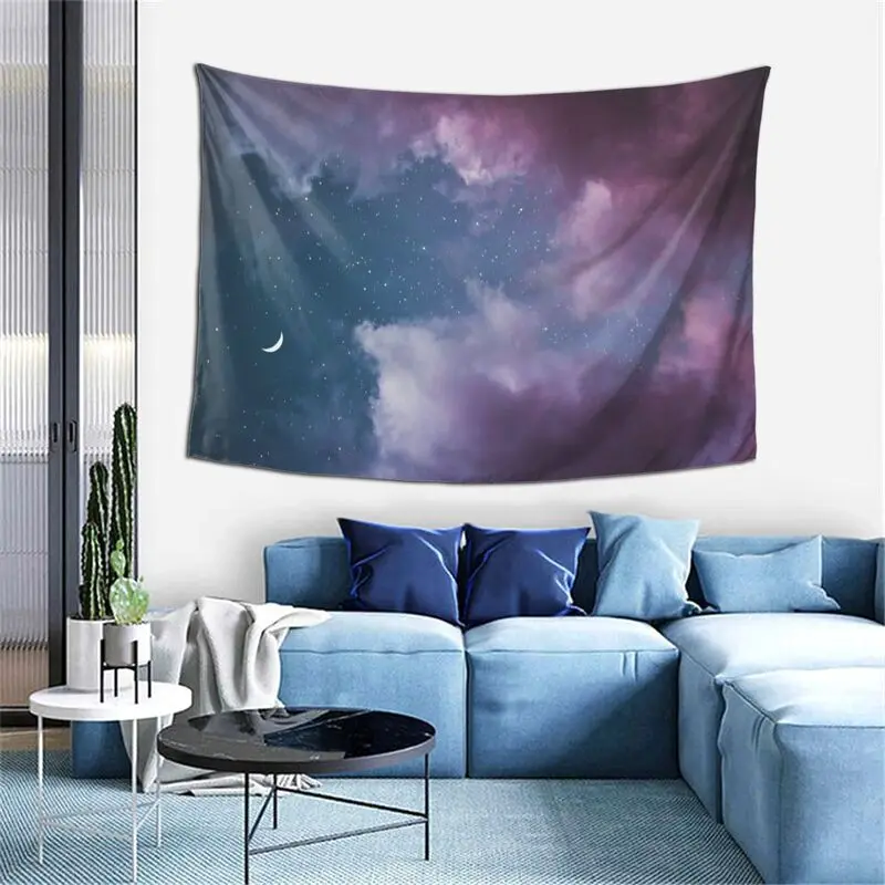 

FFO Pink Cloud Tapestry Kawaii Home Decoration Modern Wall Hanging Sky Carpet Summer Lifestyle Dorm Decor Custom Tapies