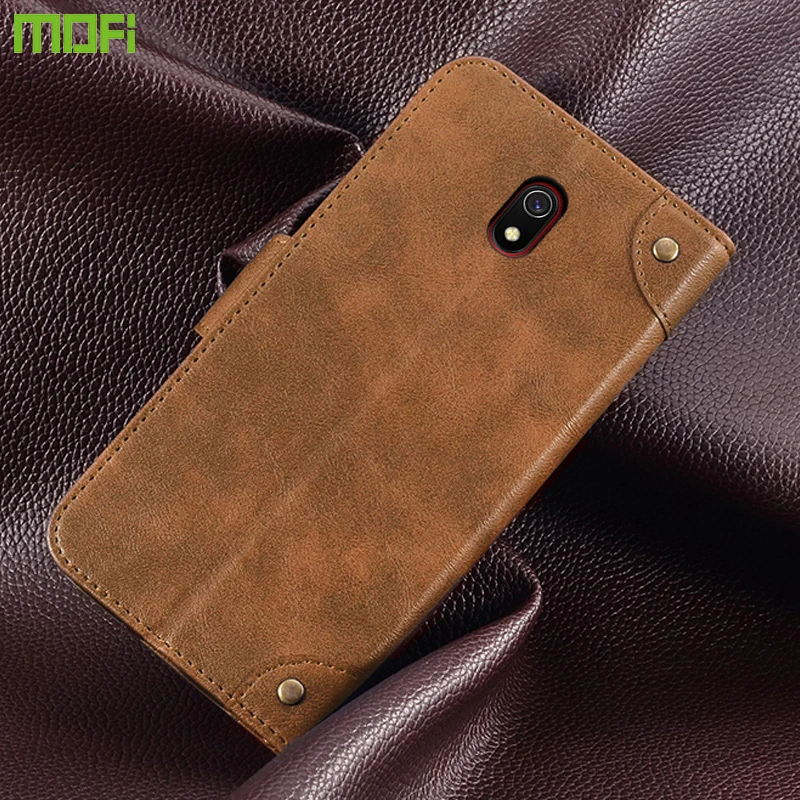 

for Xiaomi Redmi 8A case flip cover MOFi original Redmi 8A shockproof pu leather shell capas luxury business anti-knock cases