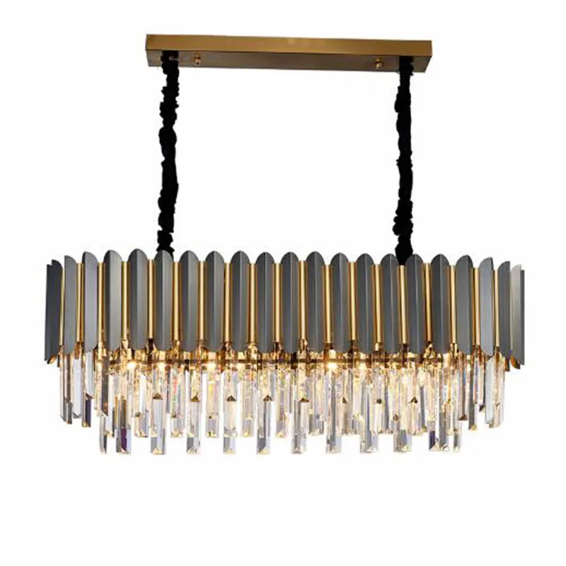 Современная роскошная хрустальная люстра Manggic овальная для столовой