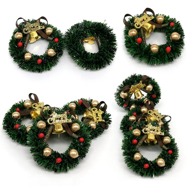 

1PC Dollhouse Accessories Children Toys Gift Miniature Wreath Doll House Christmas Tree Wall Baking Decoration