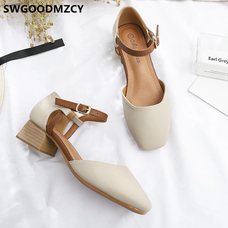 Туфли Мэри Джейн свадебные туфли на квадратном каблуке офисная обувь модные
