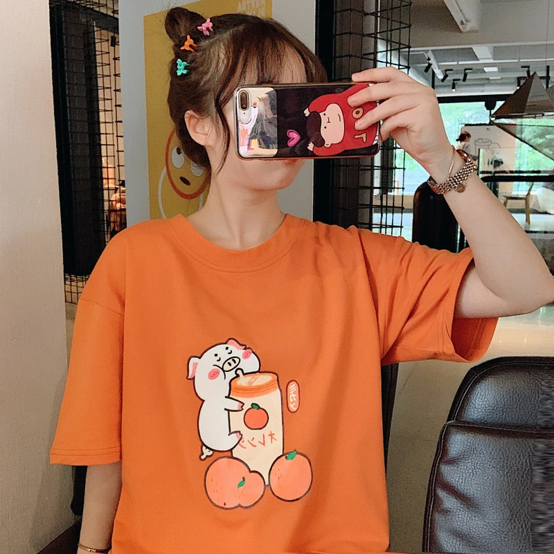 Женская модная повседневная футболка красивые топы модель FP214 весна-лето-осень