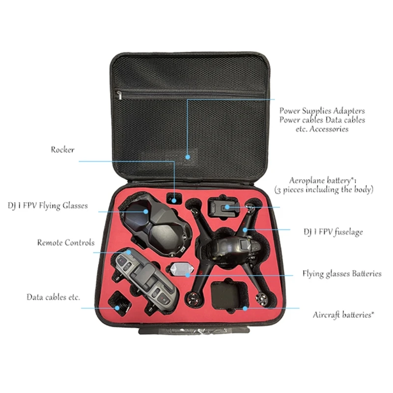 

Waterproof Storage Handbag Portable Carrying Case Bag Protection Box for D-JI FPV Goggles V2/FPV Combo Drone