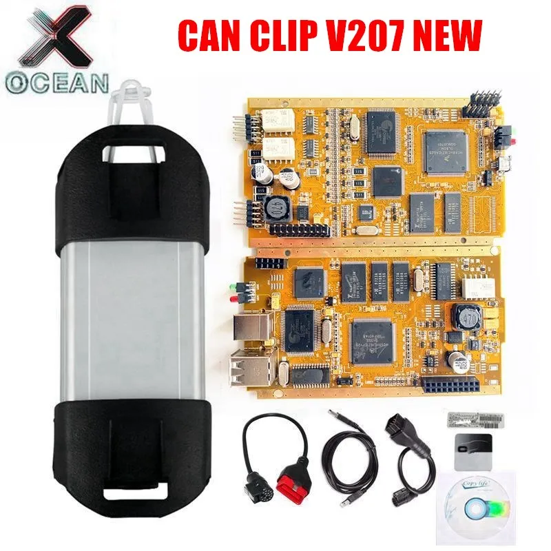 Can Clip V207 диагностический интерфейс для renault PCB с реле NEC AN2131QC полный чип