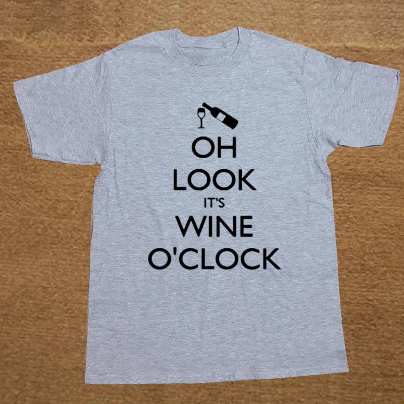 Брендовая забавная футболка Oh Look It's Wine Подарочная для питья Мужская хлопковая с