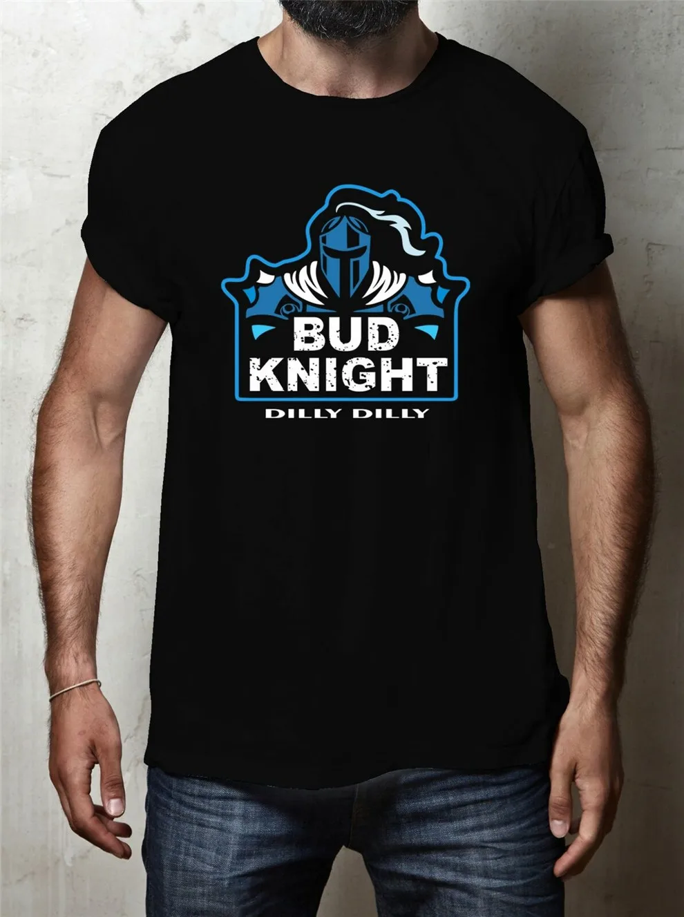 Футболка В рыцарском стиле Цвет Dilly Super Bowl черный темно синий S 3Xl унисекс