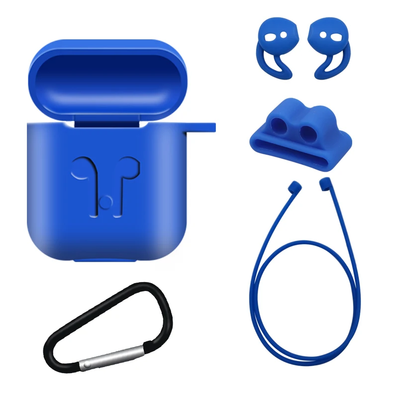 Силиконовый чехол для наушников Apple AirPods противоударный защитный аксессуары True