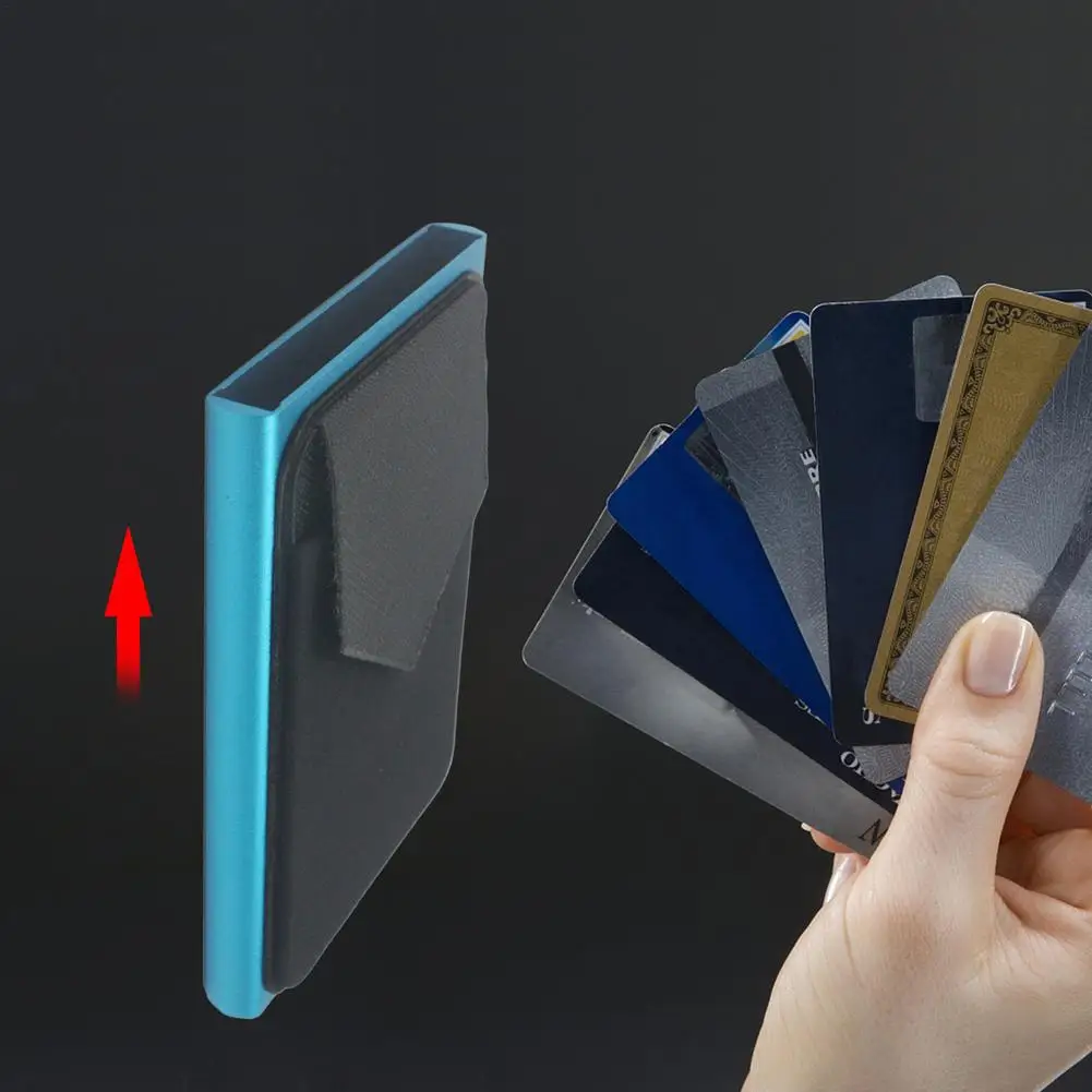 Мини кошелек с RFID картой Алюминиевый металлический защитный держатель для