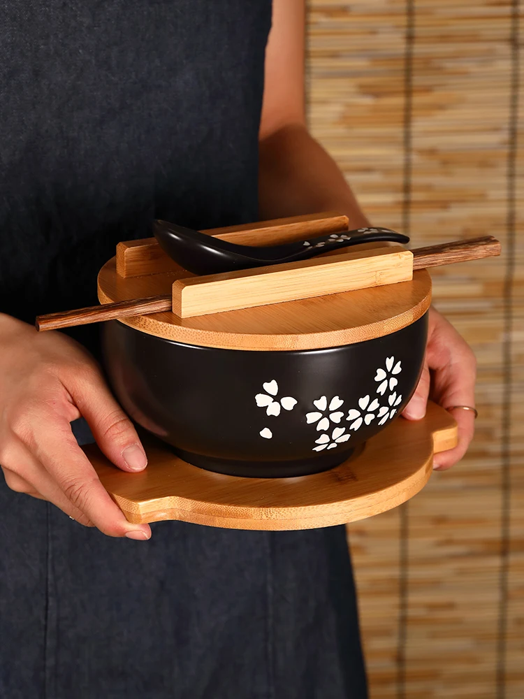 FANCITY Creative noodle wrist large ramen bowl ceramic millet porridge beef soup | Дом и сад