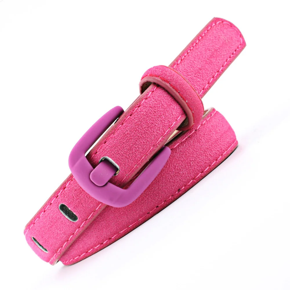 Hot Pink Женские классические пряжки ремня трендовые ремни джинсы платье замша бархат пояс BLTYN0379 - Цвет: Hot Pink